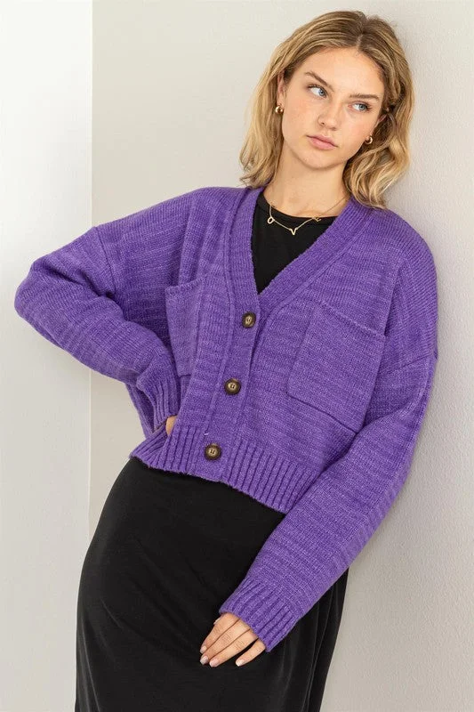 CROPPED CARDIGAN SWEATER Disco