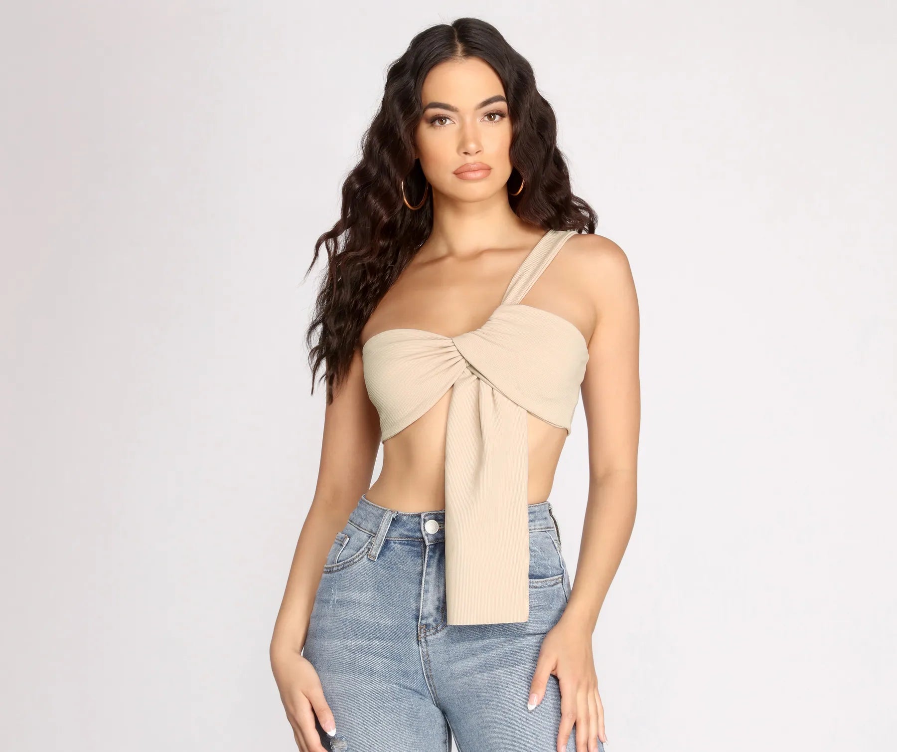 Major Babe One Shoulder Crop Top Traditional Women's 