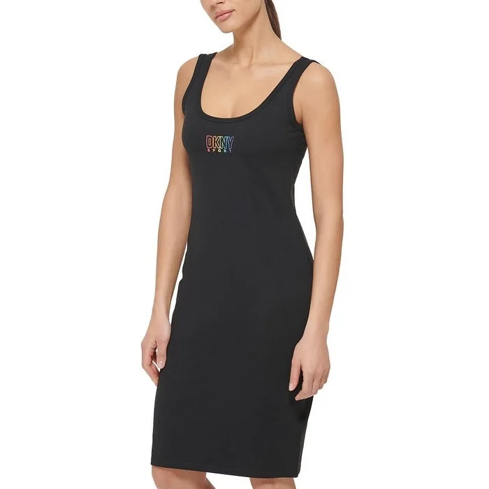 Dkny Women's Pride Logo Tank Dress Black Size Large