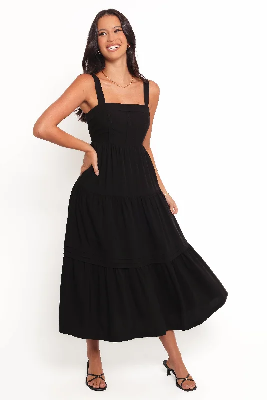 Elvia Maxi Dress - Black