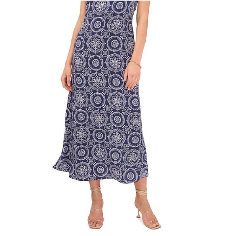Vince Camuto Women's Printed Sleeveless Midi Dress Blue Size X-Small Casual Women's Loose - fitting