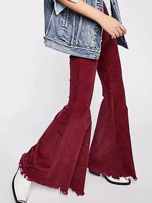 Pretty Color Bell-bottom Pants