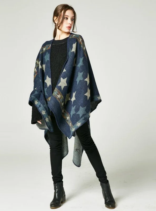 STARS COLORED CASHMERE MULTI-PURPOSE SHAWL