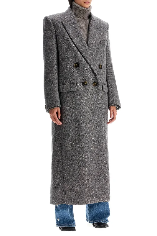 Stella Mccartney Maxi Tweed Coat In Gym