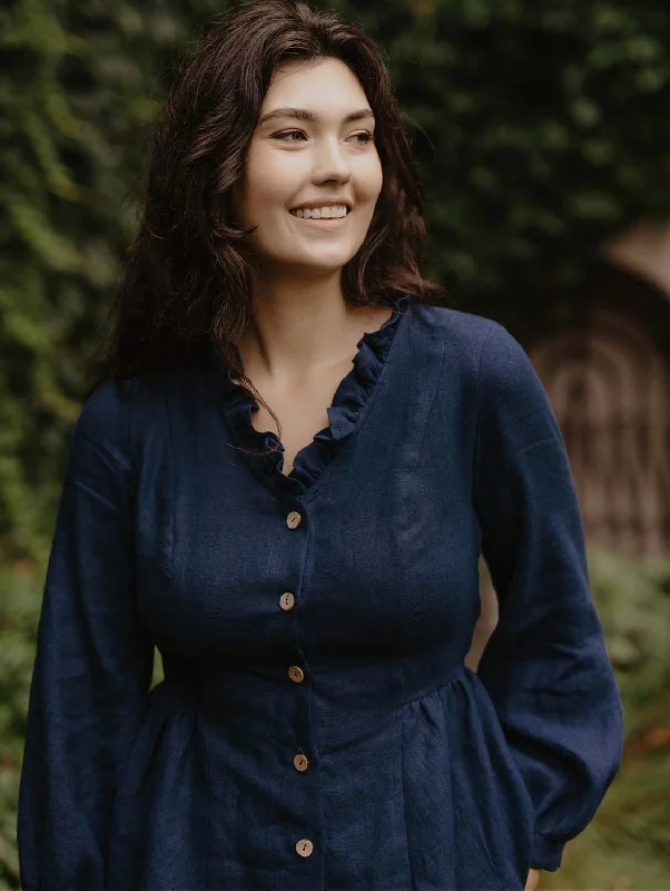 Victoria Women's Linen Ruffled Jacket | Multiple Colours Laid - back Women's Style