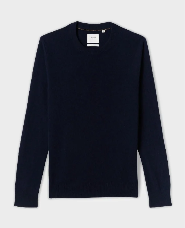 Men's Fine Gauge Cashmere Crew Sweater In Navy