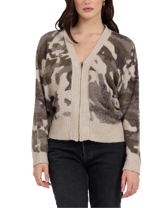 Vintage Havana Camo Zip Up Sweater